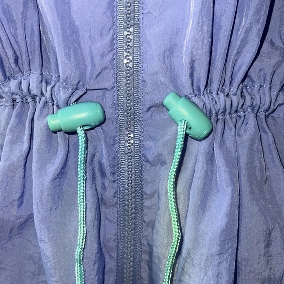 90’a Vintage Retro Purple and Teal Zip Up Windbreaker - Picture 3 of 11
